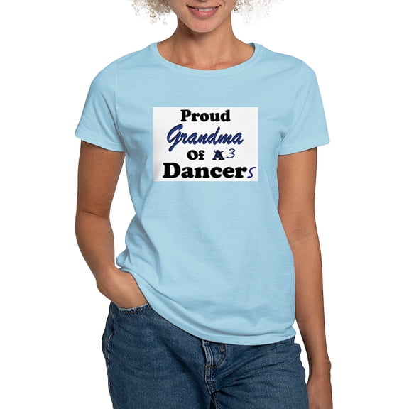 CafePress - Grandma Of 3 Dancers Women's Pink T Shirt - Women's Classic T-Shirt