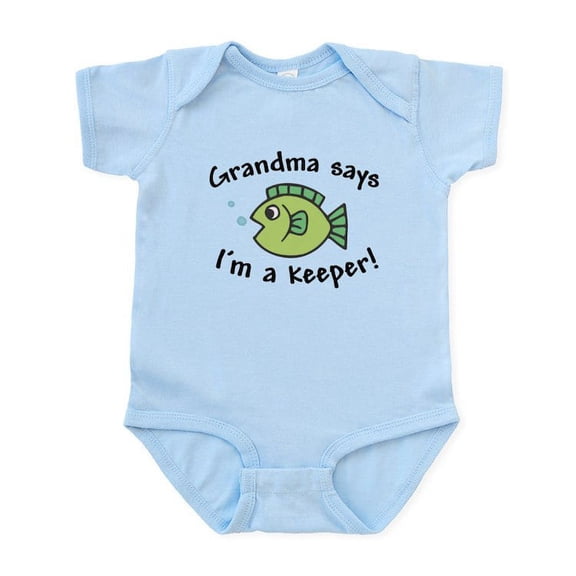 CafePress - Grandma Says I'm A Keeper Infant Bodysuit - Baby Light Bodysuit, Size Newborn - 24 Months