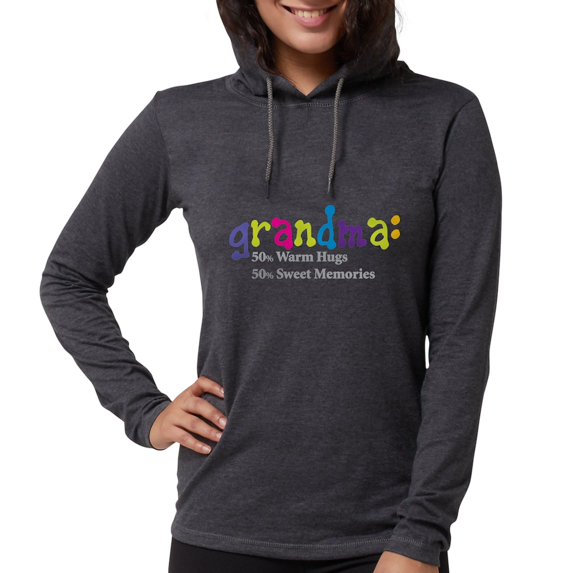CafePress - Grandma Warm Hugs Long Sleeve T Shirt - Womens Hooded Shirt