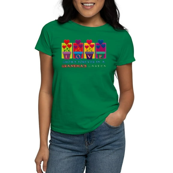 CafePress - Grandma's Garden Women's Dark T Shirt - Women's Traditional Fit Dark T-Shirt