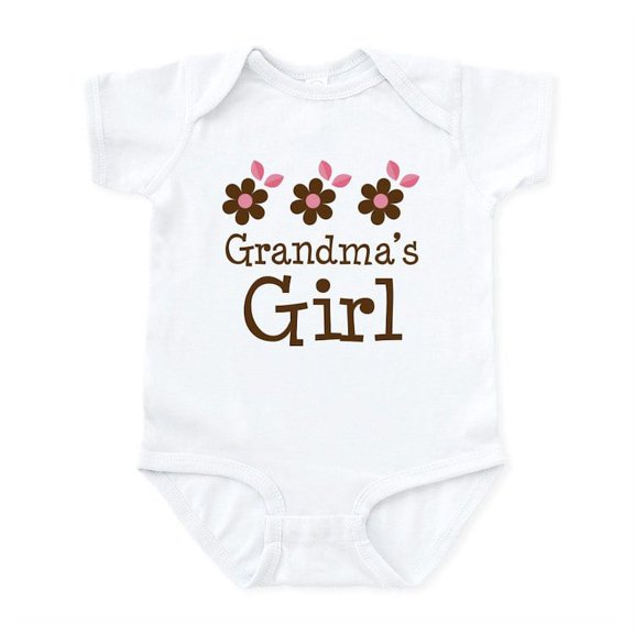 CafePress - Grandma's Girl Daisies Infant Bodysuit - Baby Light Bodysuit, Size Newborn - 24 Months