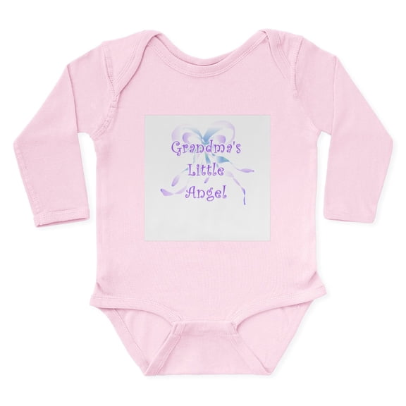 CafePress - Grandma's Little Angel Infant Creeper Body Suit - Long Sleeve Cotton Baby Bodysuit