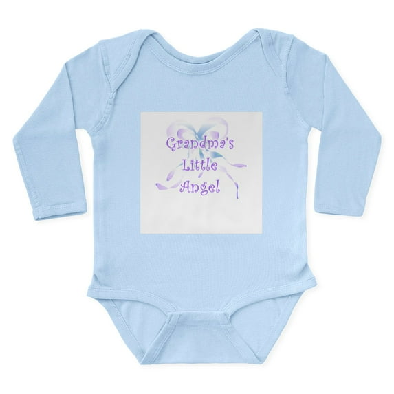 CafePress - Grandma's Little Angel Infant Creeper Body Suit - Long Sleeve Cotton Baby Bodysuit