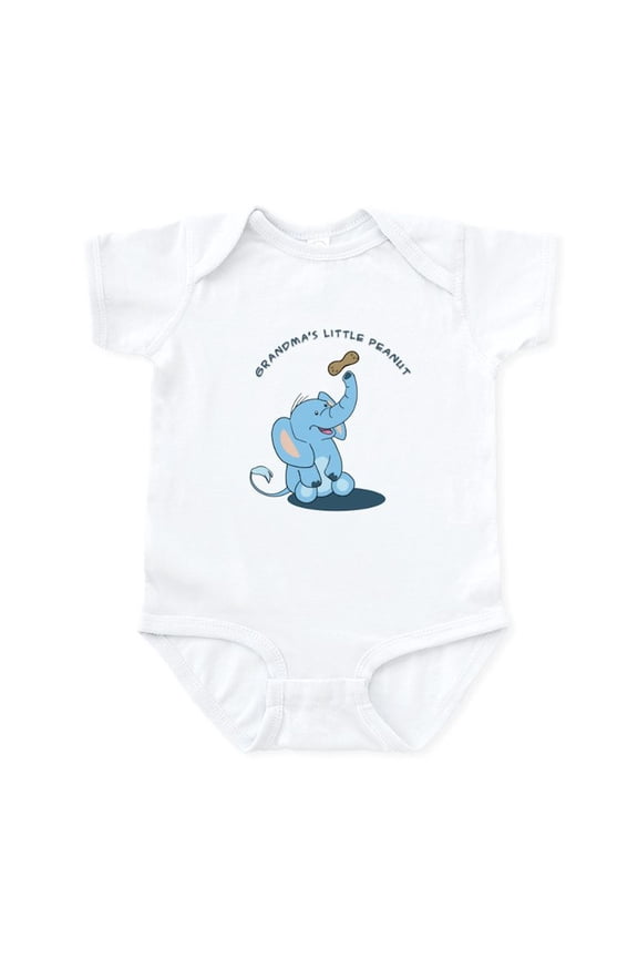 - Grandma's Little Peanut Infant Bodysuit - Baby Light Bodysuit, Size Newborn - 24 Months