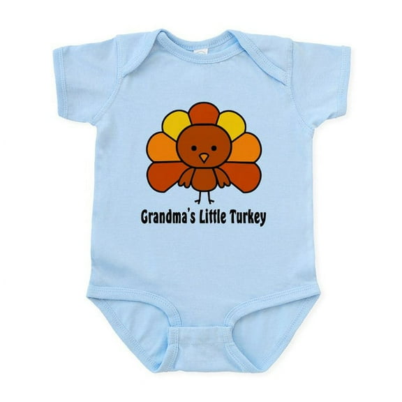 CafePress - Grandma's Little Turkey Infant Bodysuit - Baby Light Bodysuit, Size Newborn - 24 Months