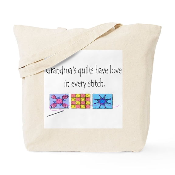 CafePress - Grandma's Quilts Tote Bag - Unisex Canvas Tote Bag, Beige, 1-Piece