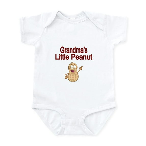 CafePress - Grandmas Little Peanut Body Suit - Baby Light Bodysuit, Size Newborn - 24 Months