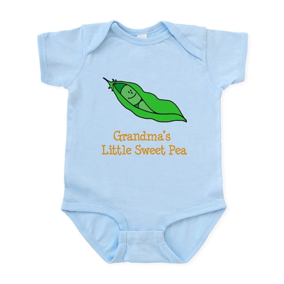 CafePress - Grandmas Little Sweet Pea Infant Bodysuit - Baby Light Bodysuit, Size Newborn - 24 Months