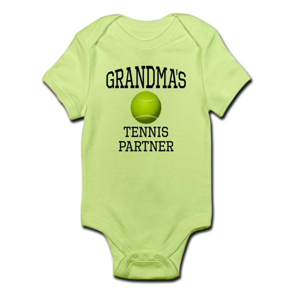 CafePress - Grandmas Tennis Partner Body Suit - Baby Light Bodysuit