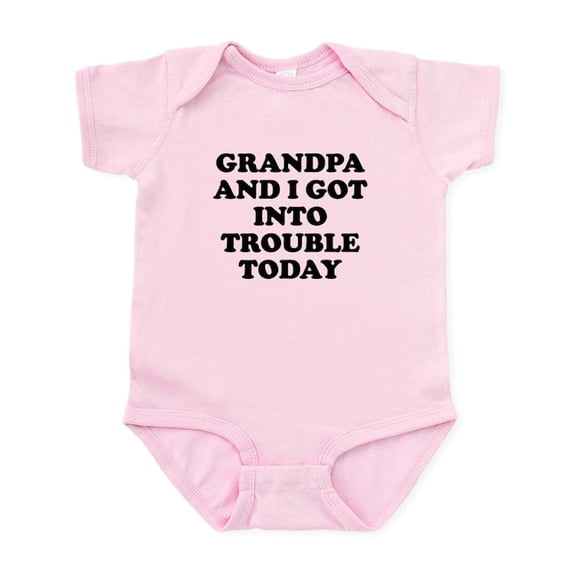 CafePress - Grandpa And I Got Into Trouble Body Suit - Baby Light Bodysuit, Size Newborn - 24 Months