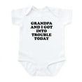 thumbnail image 1 of CafePress - Grandpa And I Got Into Trouble Body Suit - Baby Light Bodysuit, Size Newborn - 24 Months, 1 of 4