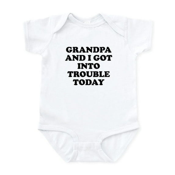CafePress - Grandpa And I Got Into Trouble Body Suit - Baby Light Bodysuit, Size Newborn - 24 Months