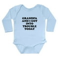 thumbnail image 1 of CafePress - Grandpa And I Got Into Trouble Body Suit - Long Sleeve Cotton Baby Bodysuit, 1 of 4