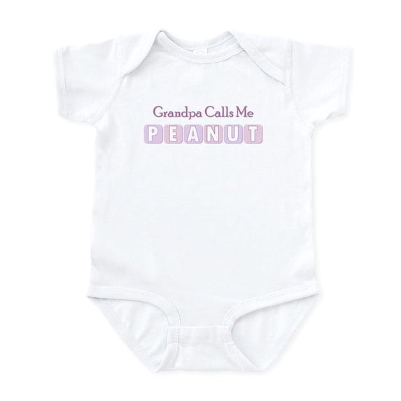 CafePress - Grandpa Calls Me Peanut Infant Bodysuit - Baby Light Bodysuit, Size Newborn - 24 Months