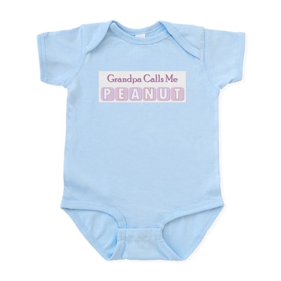 CafePress - Grandpa Calls Me Peanut Infant Bodysuit - Baby Light Bodysuit, Size Newborn - 24 Months