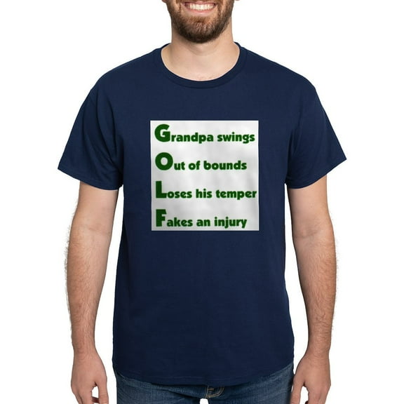 CafePress - Grandpa Golf 2 Dark T Shirt - Men's Classic Graphic Cotton T-Shirt