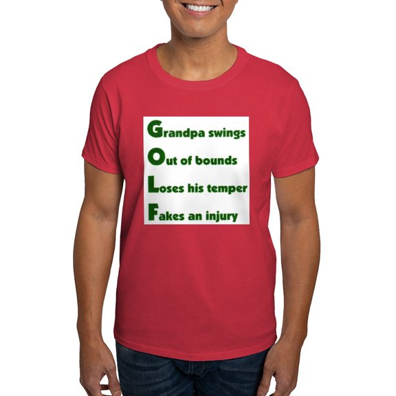 CafePress - Grandpa Golf 2 Dark T Shirt - Men's Classic Graphic Cotton T-Shirt