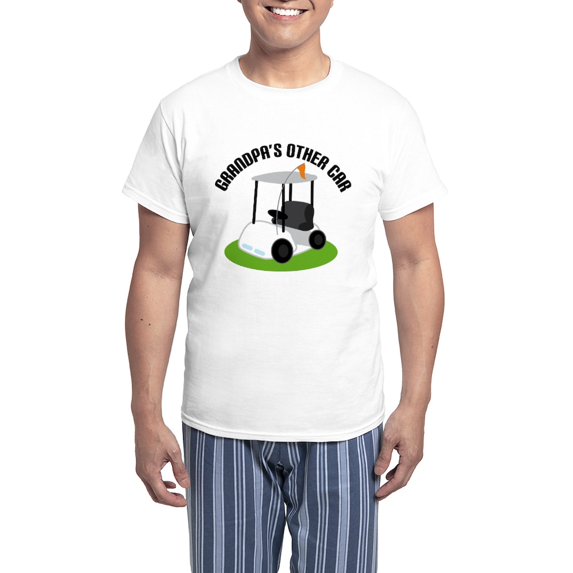 CafePress - Grandpa Golf Cart Men's Light Pajamas - Men's Light Loose Fit Cotton Pajama Set