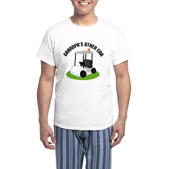 CafePress - Grandpa Golf Cart Men's Light Pajamas - Men's Light Loose Fit Cotton Pajama Set