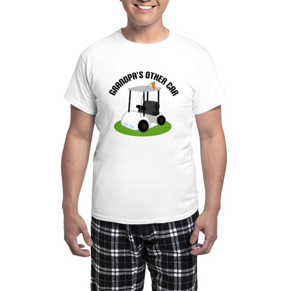 CafePress - Grandpa Golf Cart Men's Light Pajamas - Men's Light Loose Fit Cotton Pajama Set