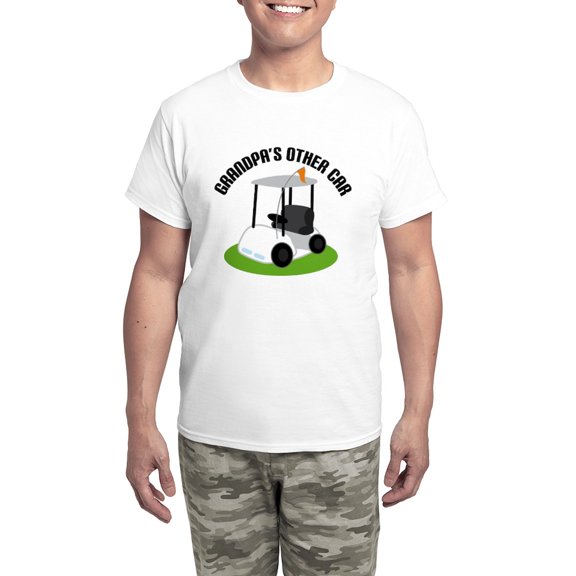 CafePress - Grandpa Golf Cart Men's Light Pajamas - Men's Light Loose Fit Cotton Pajama Set