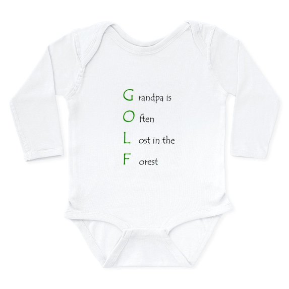 CafePress - Grandpa Golf Infant Creeper Body Suit - Long Sleeve Cotton Baby Bodysuit
