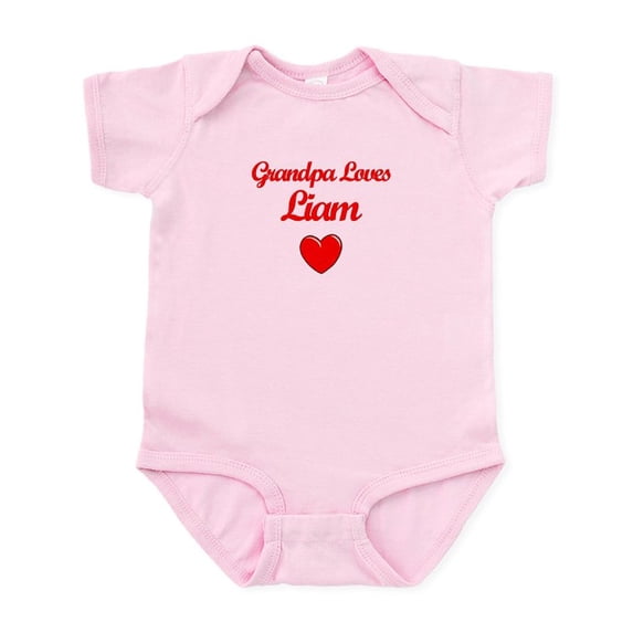 CafePress - Grandpa Loves Liam Infant Bodysuit - Baby Light Bodysuit, Size Newborn - 24 Months