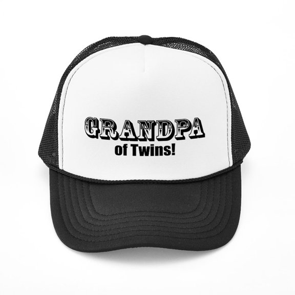 CafePress - Grandpa Of Twins - Adjustable Unisex Printed Trucker Hat with Mesh Back