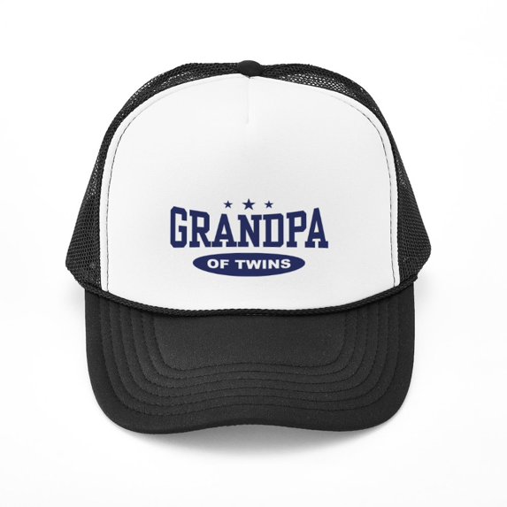 CafePress - Grandpa Of Twins - Adjustable Unisex Printed Trucker Hat with Mesh Back