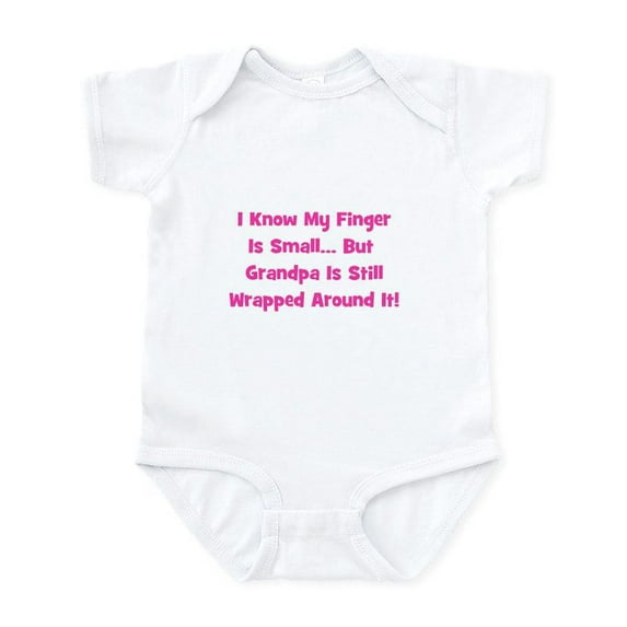 CafePress - Grandpa Wrapped Around Finger Infant Bodysuit - Baby Light Bodysuit, Size Newborn - 24 Months
