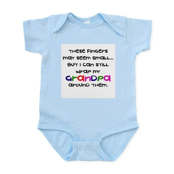 CafePress - Grandpa Wrapped Around Finger Infant Bodysuit - Baby Light Bodysuit, Size Newborn - 24 Months