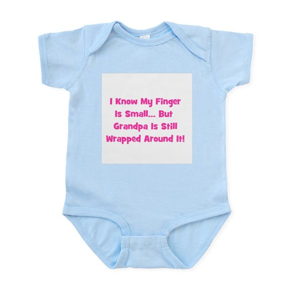 CafePress - Grandpa Wrapped Around Finger Infant Bodysuit - Baby Light Bodysuit, Size Newborn - 24 Months