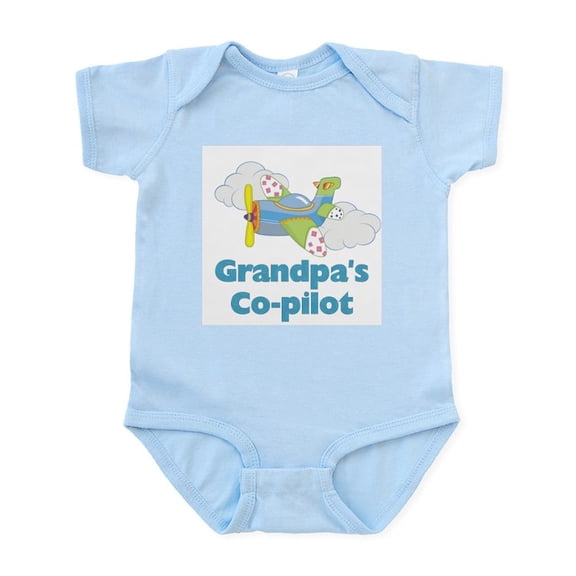 CafePress - Grandpa's Co Pilot Boy's Infant Bodysuit - Baby Light Bodysuit, Size Newborn - 24 Months