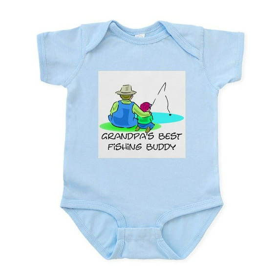 CafePress - Grandpa's Fishing Buddy Infant Bodysuit - Baby Light Bodysuit, Size Newborn - 24 Months