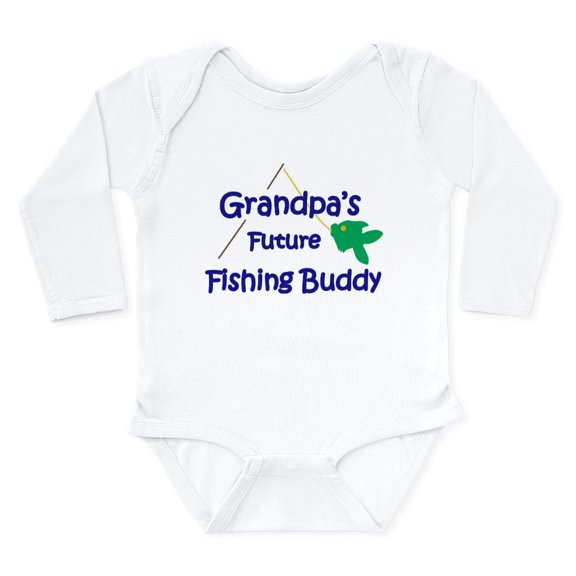 CafePress - Grandpa's Future Fishing Buddy Body Suit - Long Sleeve Cotton Baby Bodysuit