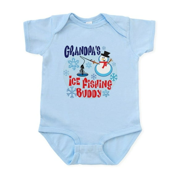 CafePress - Grandpa's Ice Fishing Buddy Infant Bodysuit - Baby Light Bodysuit, Size Newborn - 24 Months