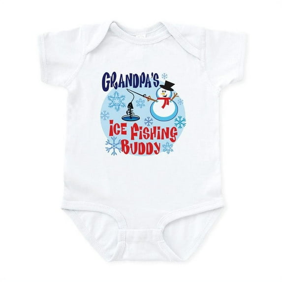 CafePress - Grandpa's Ice Fishing Buddy Infant Bodysuit - Baby Light Bodysuit, Size Newborn - 24 Months