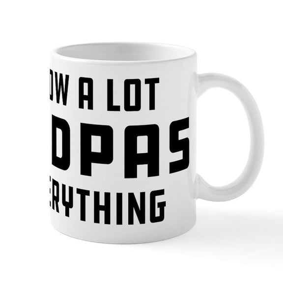 CafePress - Grandpa's Know Everything - 11 oz Ceramic Mug - Novelty Coffee Tea Cup