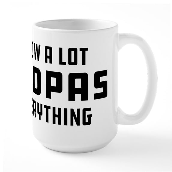 CafePress - Grandpa's Know Everything - 15 oz Ceramic Large White Novelty Mug