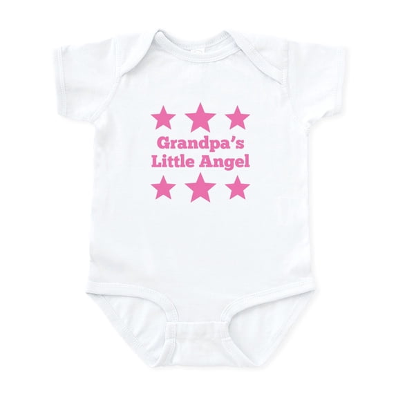 CafePress - Grandpa's Little Angel Body Suit - Baby Light Bodysuit, Size Newborn - 24 Months