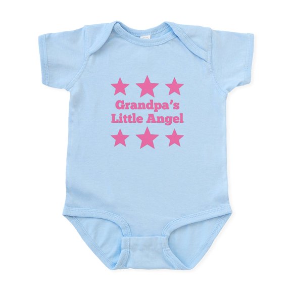 CafePress - Grandpa's Little Angel Body Suit - Baby Light Bodysuit, Size Newborn - 24 Months