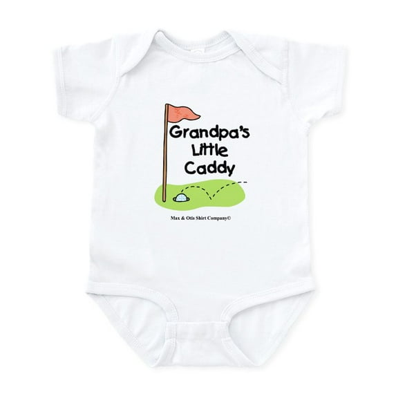 CafePress - Grandpa's Little Caddy Infant Bodysuit - Baby Light Bodysuit, Size Newborn - 24 Months