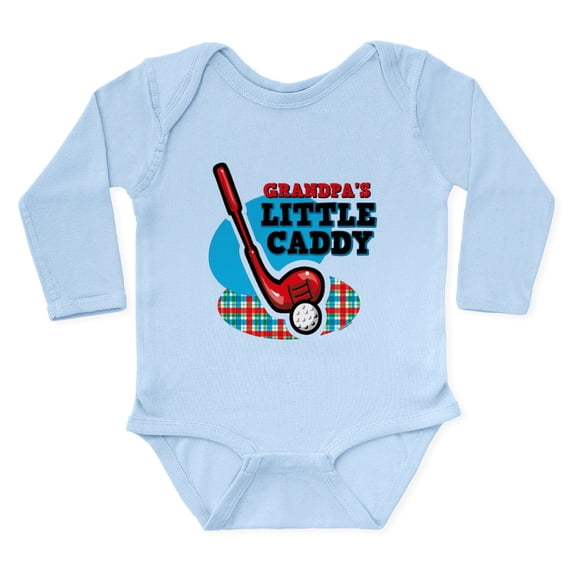 CafePress - Grandpa's Little Caddy Long Sleeve Infant Bodysuit - Long Sleeve Cotton Baby Bodysuit