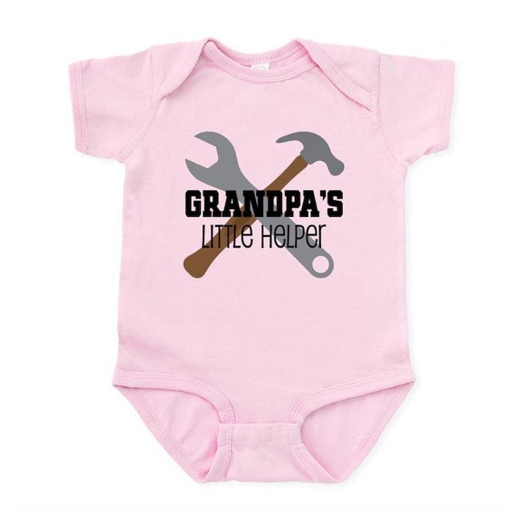 CafePress - Grandpa's Little Helper Infant Bodysuit - Baby Light Bodysuit, Size Newborn - 24 Months