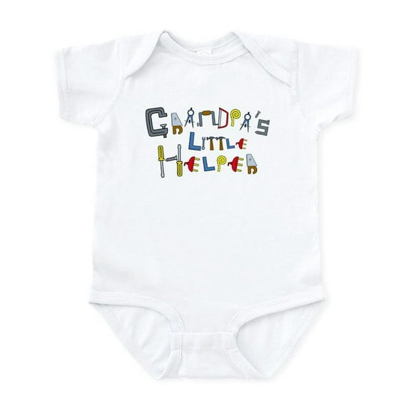 CafePress - Grandpa's Little Helper Infant Bodysuit - Baby Light Bodysuit, Size Newborn - 24 Months