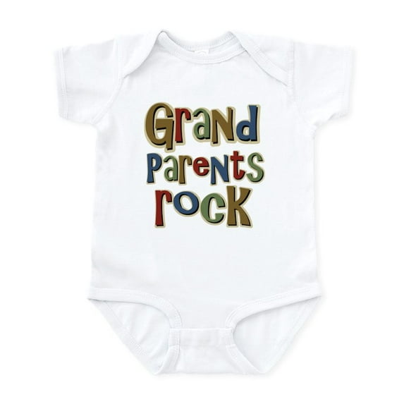 CafePress - Grandparents Rock Day Holiday Infant Bodysuit - Baby Light Bodysuit, Size Newborn - 24 Months