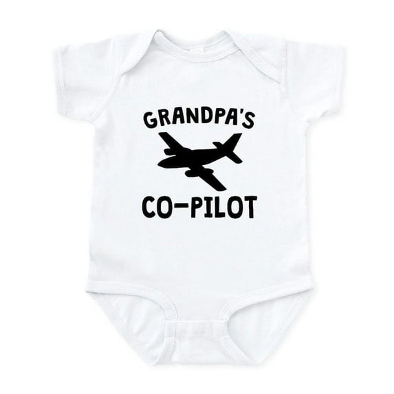 CafePress - Grandpas Co Pilot Body Suit - Baby Light Bodysuit, Size Newborn - 24 Months