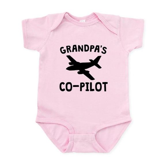 CafePress - Grandpas Co Pilot Body Suit - Baby Light Bodysuit, Size Newborn - 24 Months