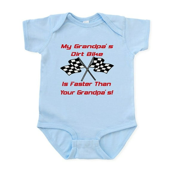 CafePress - Grandpas Dirt Bike Is Fast Infant Bodysuit - Baby Light Bodysuit, Size Newborn - 24 Months