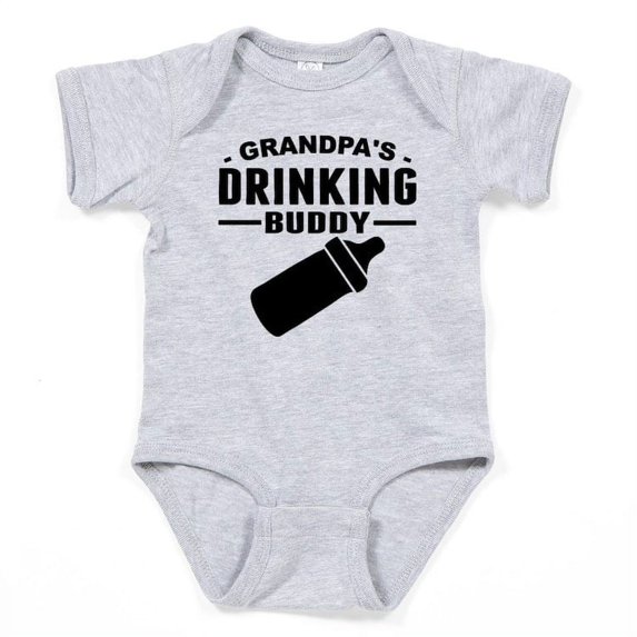 CafePress - Grandpas Drinking Buddy Body Suit - Cute Infant Bodysuit Baby Romper - Size Newborn - 24 Months